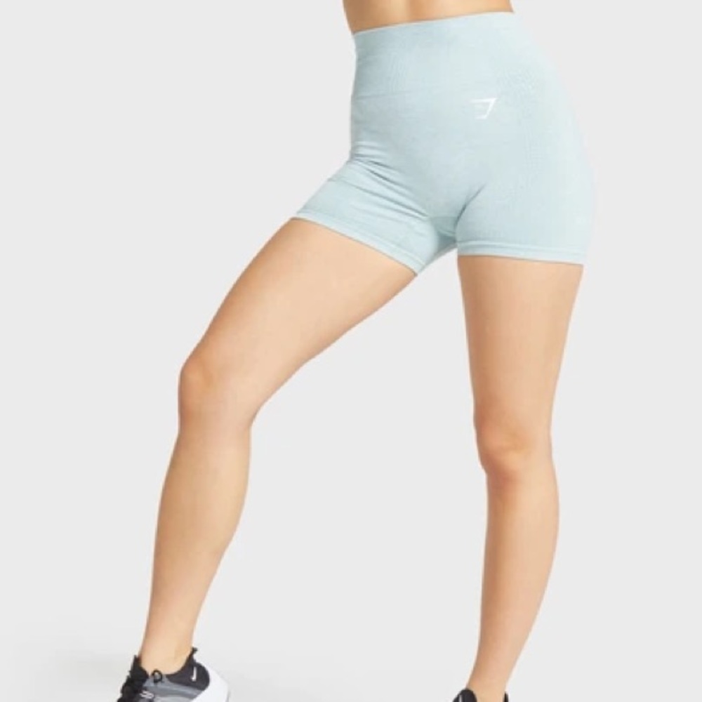 Gymshark Vital Seamless Shorts - Light Green Marl